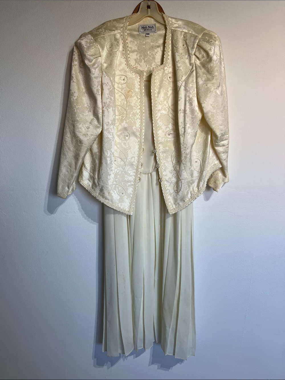 Vintage cream gown by Nah Nah